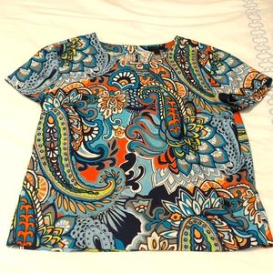 Women's JCrew silk paisley top size 6